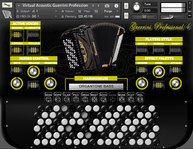 guerrini professional 4 accordion kontakt instrument vst sample